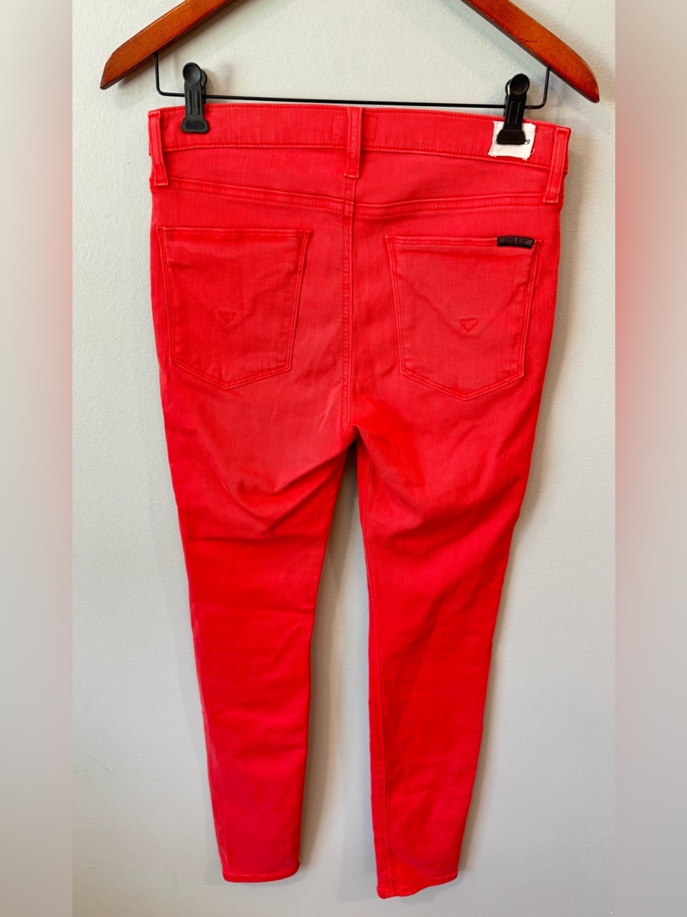 Hudson Jeans Women’s Coral-Red Super Skinny Jeans Sz 29 - Picture 4 of 9